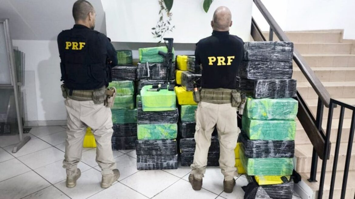 quase-tres-toneladas-de-maconha-sao-apreendidas-em-caminhao-na-br-040,-na-divisa-entre-mg-e-rj