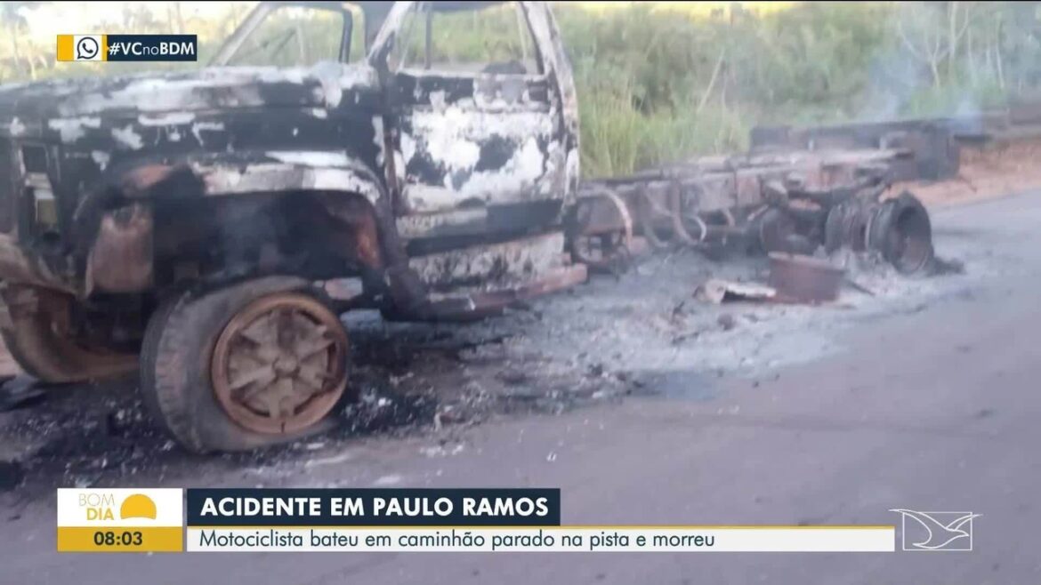 motociclista-morre-ao-bater-em-caminhao-parado-em-rodovia,-em-paulo-ramos,-no-maranhao