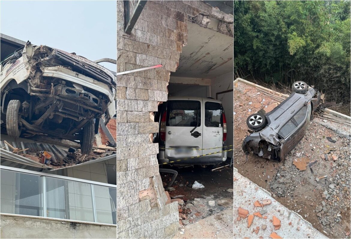 caminhao-guincho-invade-garagem-e-‘joga’-carro-para-o-andar-debaixo-da-casa;-video
