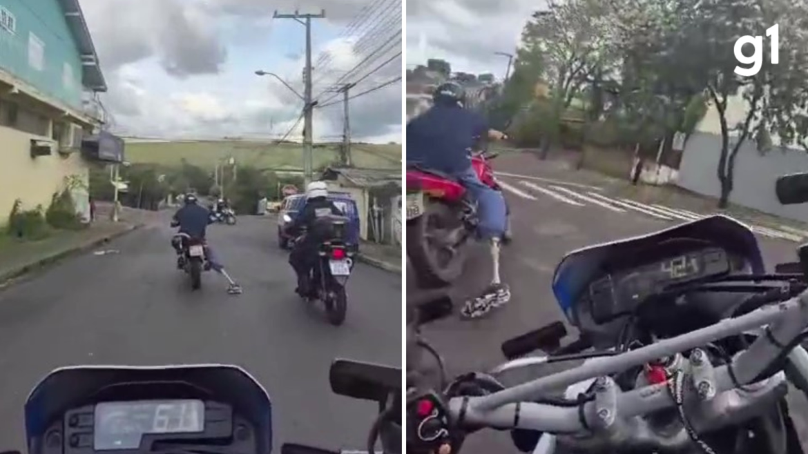 video:-protese-de-perna-se-solta-durante-perseguicao-de-motocicleta,-e-homem-e-preso-com-drogas-no-rs
