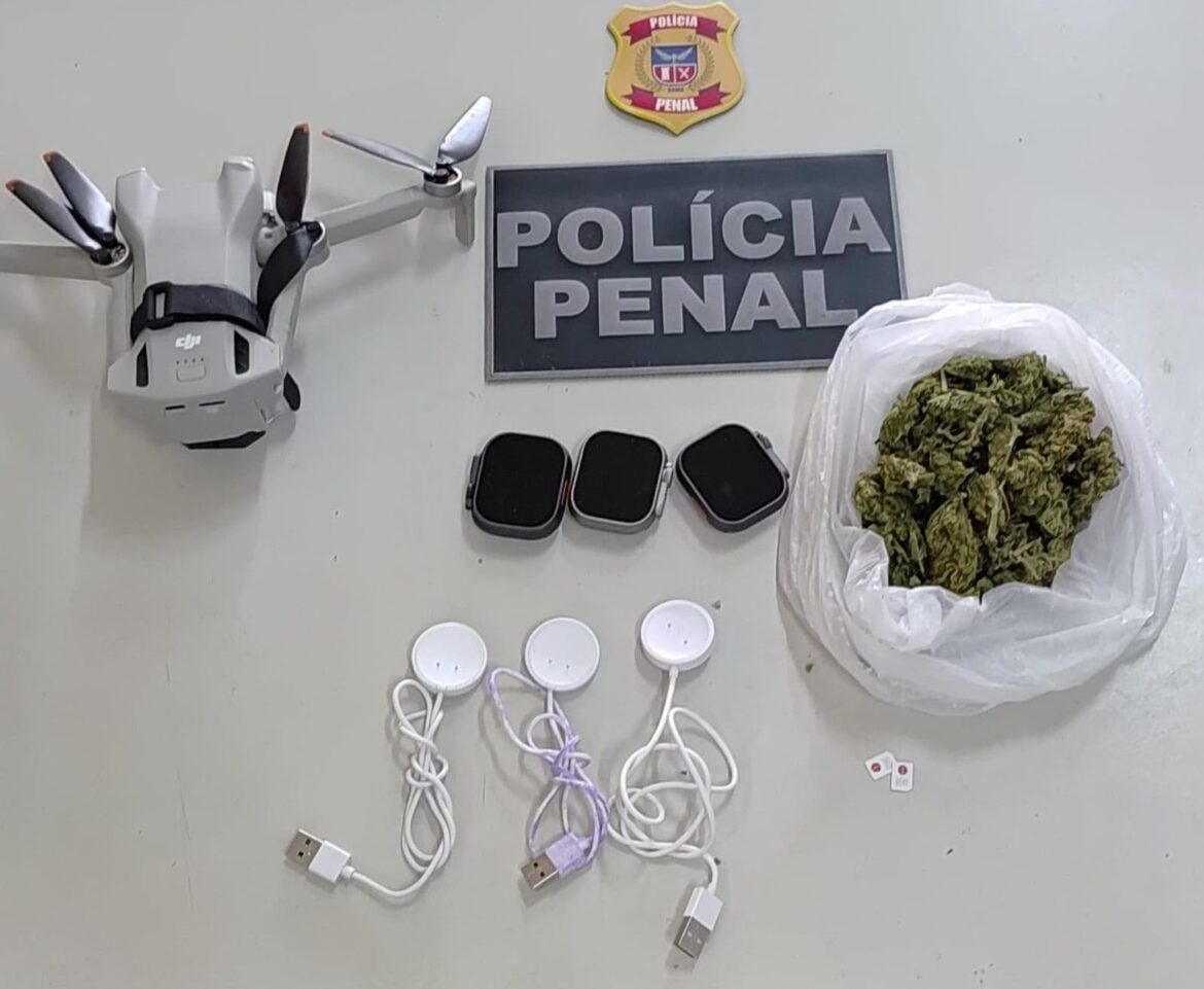 drone-e-apreendido-ao-tentar-levar-smartwatches,-chips-e-drogas-para-presidio-em-salvador