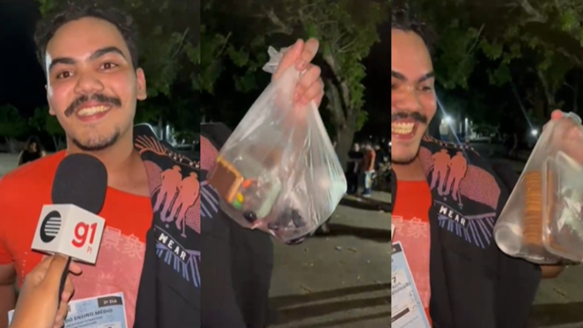 aluno-que-levou-mais-de-6-lanches-para-prova-do-enem-evitou-comer:-‘medo-de-passar-mal’